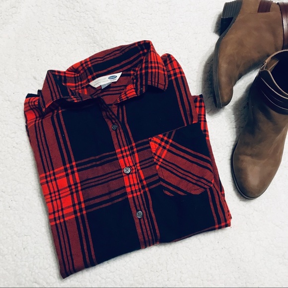 Old Navy Tops - 🔴4 for 30🔴Classic Button Up Plaid Old Navy Large
